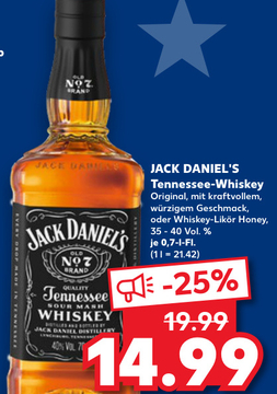 Aanbieding: JACK DANIEL'S Tennessee-Whiskey