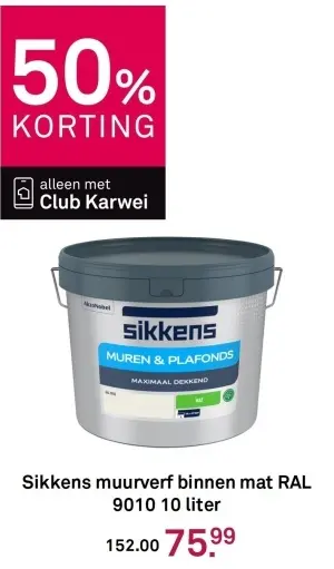 Aanbieding: Muurverf binnen mat RAL