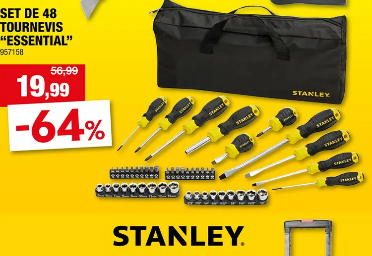 Offre: Stanley STHT0-70887 Essential tournevis set de 48