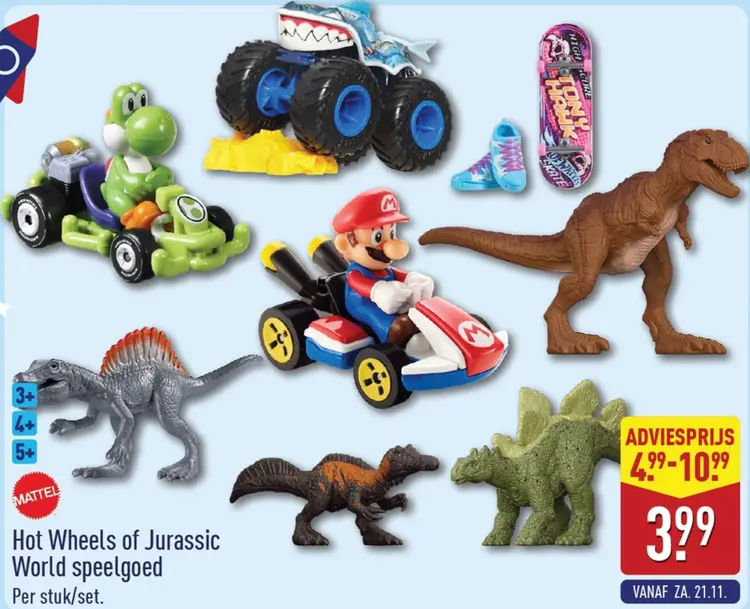 Aanbieding: Hot Wheels of Jurassic World speelgoed