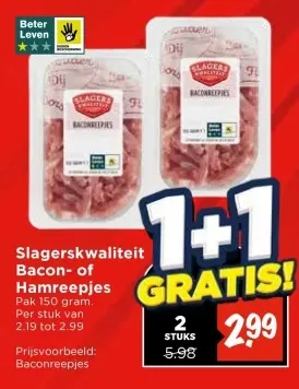 Bacon- of Hamreepjes