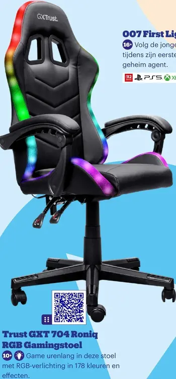 Promotie: GXT 704 Roniq RGB Gamingstoel