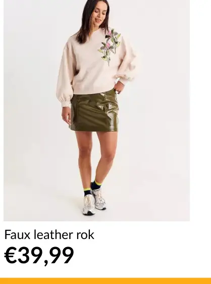 Aanbieding: Faux leather rok