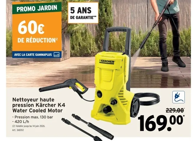 Offre: Nettoyeur haute pression Kärcher K4 Water Coo