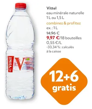 Offre: Vittel eau minérale naturelle