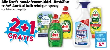 Aanbieding: Alle Dreft handafwasmiddel, AmbiPur en/of Ant