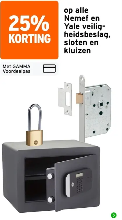 Aanbieding: Nemef en Yale veiligheidsbeslag, sloten en kluizen
