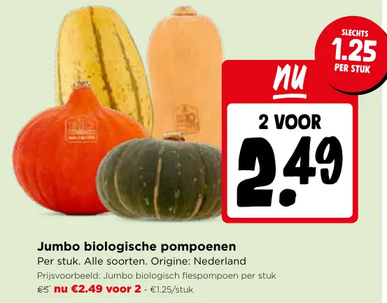 Promotie: Jumbo Biologische pompoenen