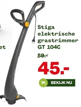 Aanbieding: Stiga elektrische grastrimmer GT 104C