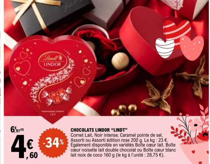 Promotie: Chocolats Lindor