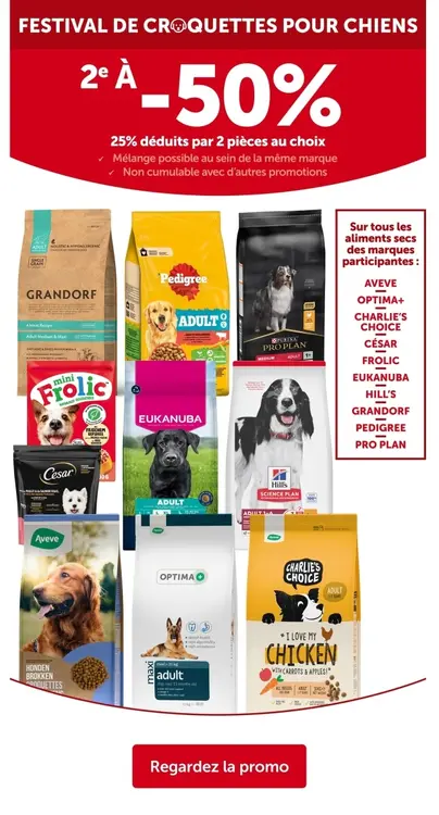 Offre: Sur tous les aliments secs des marques partic