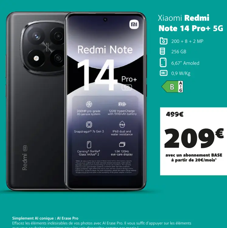 Offre: Xiaomi Redmi Note 14 Pro+ 5G
