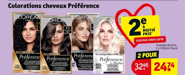 Offre: Colorations cheveux Préférence