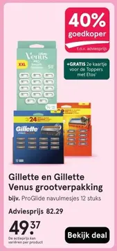 Aanbieding: Gillette en Gillette Venus grootverpakking