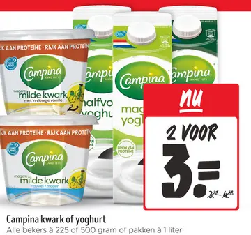 Aanbieding: Campina kwark of yoghurt