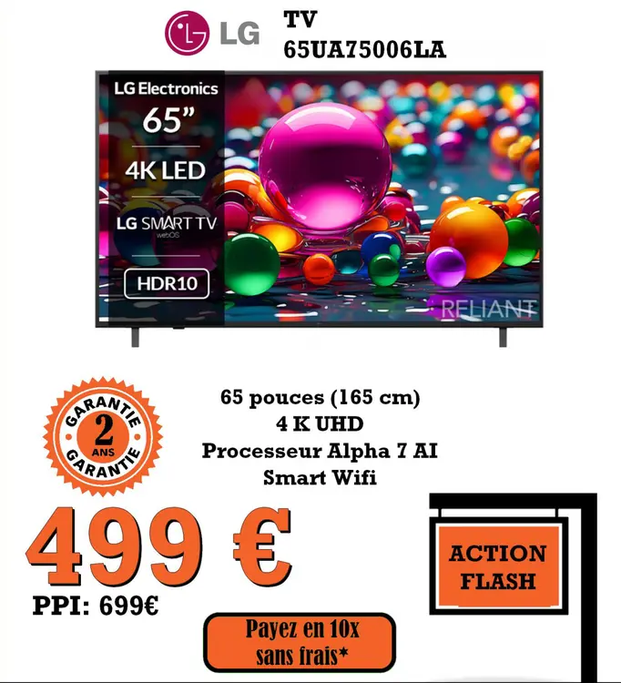 Offre: Lg tv 65ua75006la