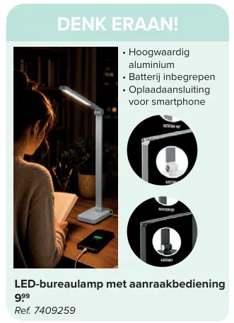 Promotie: LED-bureaulamp met aanraakbediening