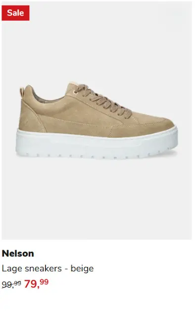 Promotie: Lage sneakers - beige