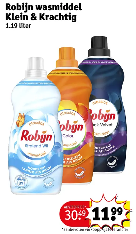 Aanbieding: Robijn wasmiddel Klein & Krachtig
