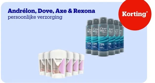 Aanbieding: Andrélon, Dove, Axe & Rexona