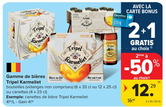 Offre: Gamme de bières Tripel Karmeliet