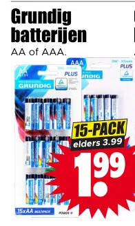 Aanbieding: Grundig batterijen
