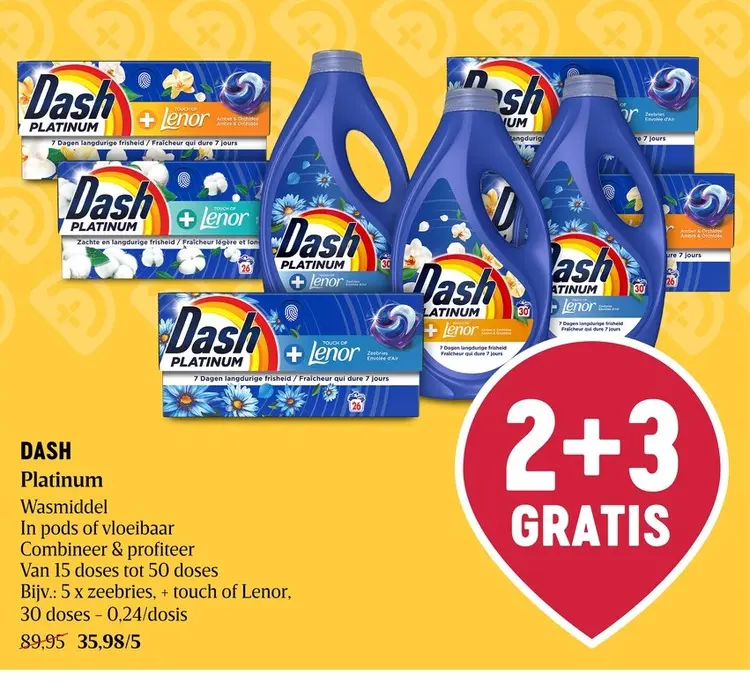 Promotie: Dash Platinum Wasmiddel