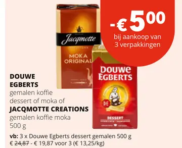 Aanbieding: Douwe Egberts of Jacqmotte Creations