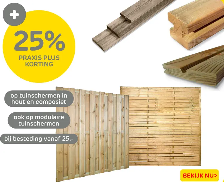 Aanbieding: Tuinschermen in hout en composiet