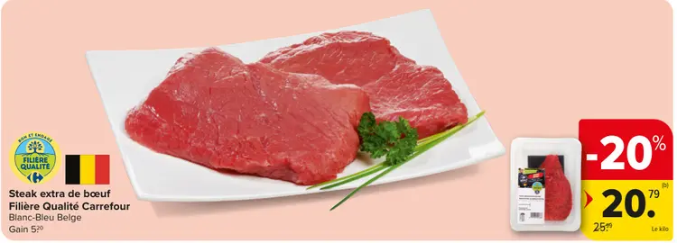 Offre: Steak extra de bœuf
