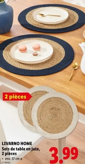 Offre: Sets de table en jute