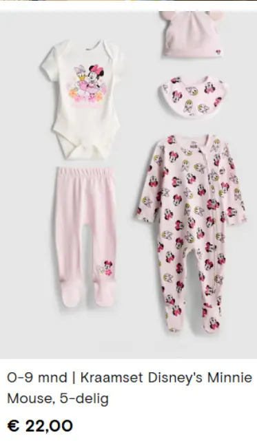 Promotie: Kraamset Disney's Minnie Mouse