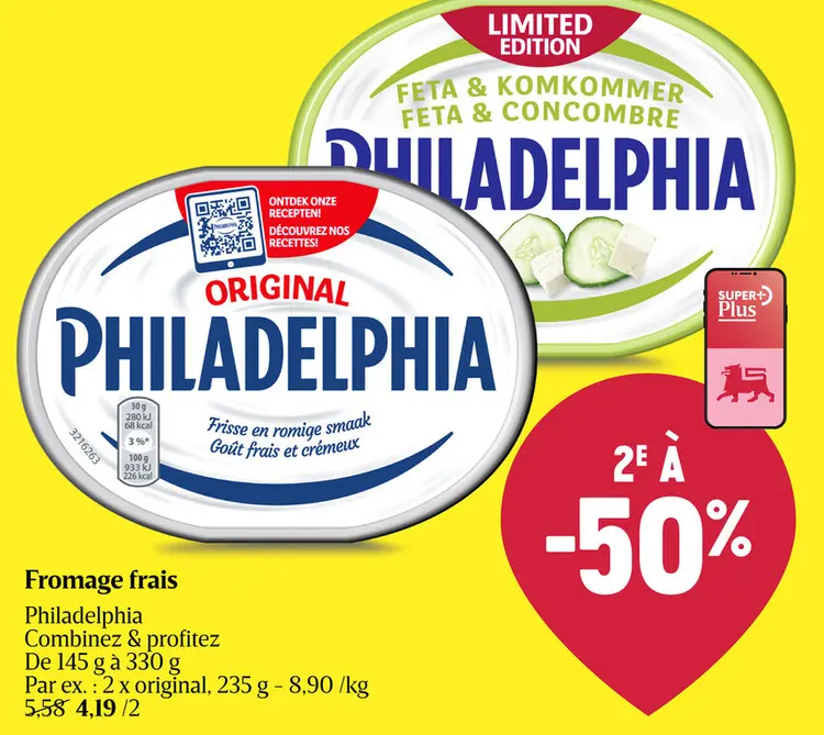 Offre: Fromage frais Philadelphia