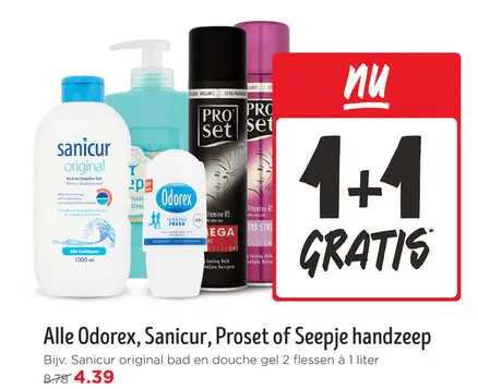 Aanbieding: Odorex, Sanicur, Proset of Seepje handzeep