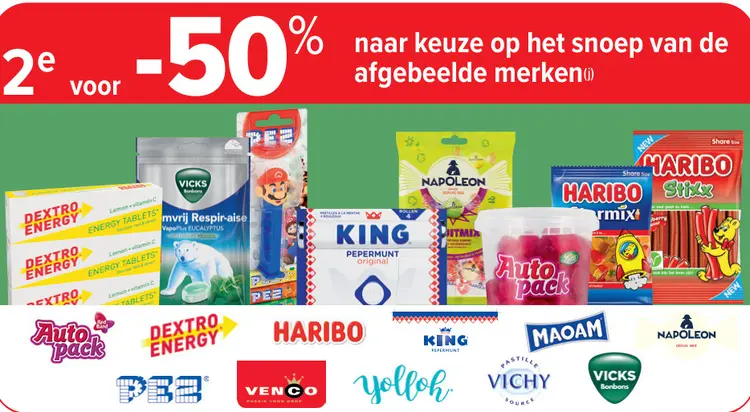 Promotie: 2e voor 50% naar keuze, zoals: Dextro Energy Lemon + Vitamin C Energy Tablet