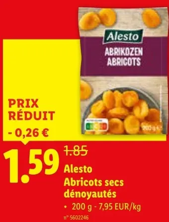 Offre: Abricots secs dénoyautés