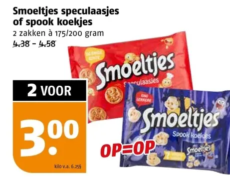 Aanbieding: Smoeltjes speculaasjes of spook koekjes
