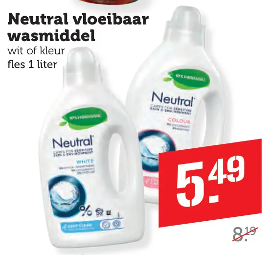 Aanbieding: Neutral vloeibaar wasmiddel