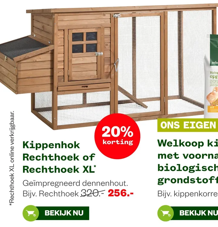 Aanbieding: Kippenhok Rechthoek of Rechthoek XL