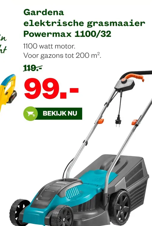 Aanbieding: Gardena elektrische grasmaaier Powermax 1100/32