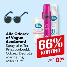 Aanbieding: Odorex of Vogue deodorant