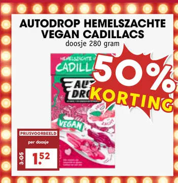 Aanbieding: Autodrop hemelszachte vegan cadillacs