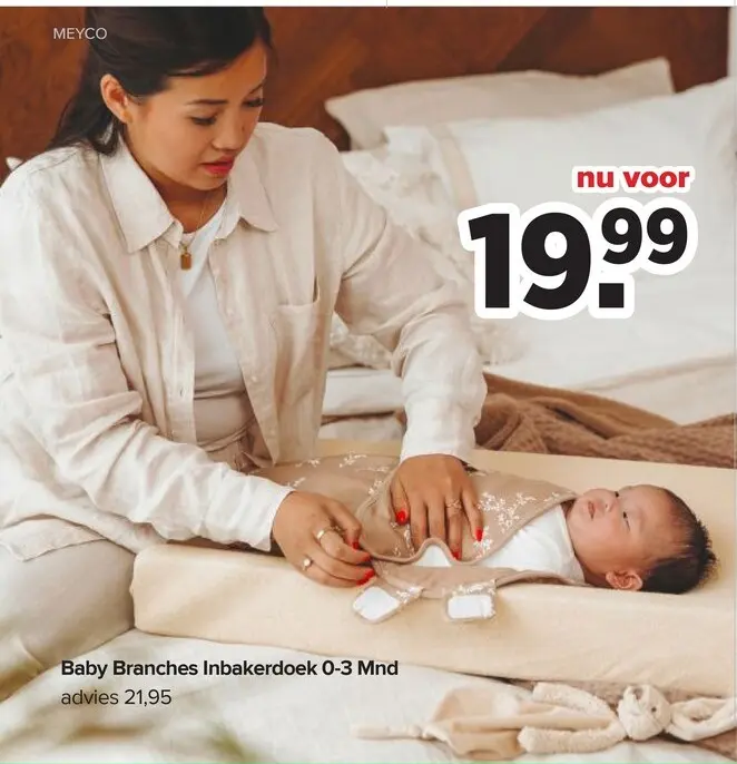 Aanbieding: Baby Branches Inbakerdoek 0-3 Mnd