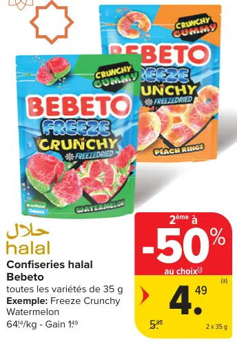 Offre: Confiseries halal Bebeto