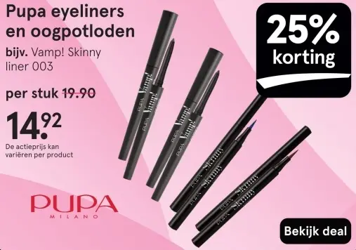 Aanbieding: Pupa eyeliners en oogpotloden