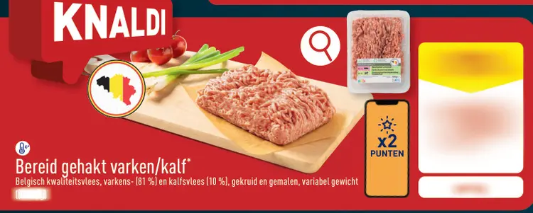 Promotie: Bereid gehakt varken/kalf