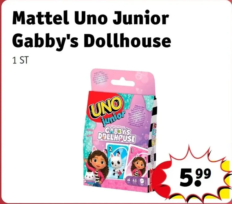 Promotie: Uno Junior Gabby's Dollhouse