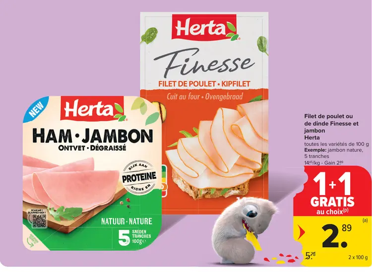 Offre: Filet de poulet ou de dinde Finesse et jambon