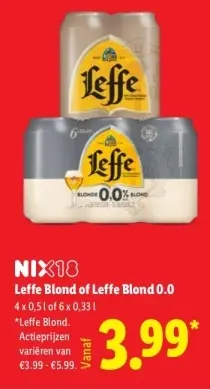 Aanbieding: Leffe Blond of Leffe Blond 0.0