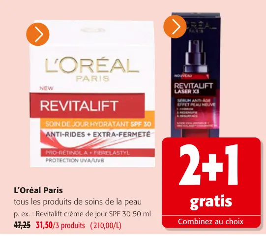 Offre: Revitalift crème de jour SPF 30